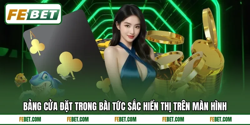 Bảng cửa đặt trong bài tức sắc hiển thị trên màn hình Bảng cửa đặt trong bài tức sắc hiển thị trên màn hình