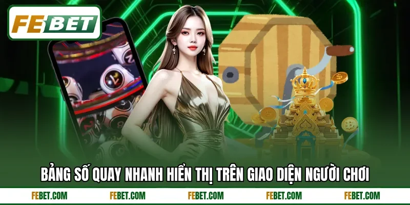 Bảng số quay nhanh hiển thị trên giao diện người chơi Bảng số quay nhanh hiển thị trên giao diện người chơi