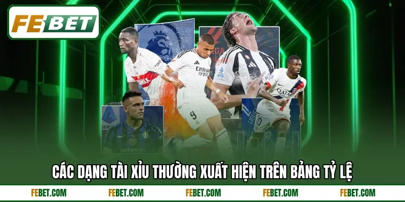 Các dạng tài xỉu thường xuất hiện trên bảng tỷ lệ