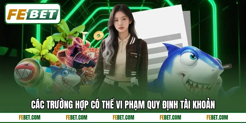 Các trường hợp có thể vi phạm quy định tài khoản